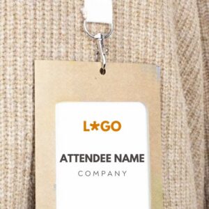 Eco-friendly, paper conference and event lanyard and name badge sleeve