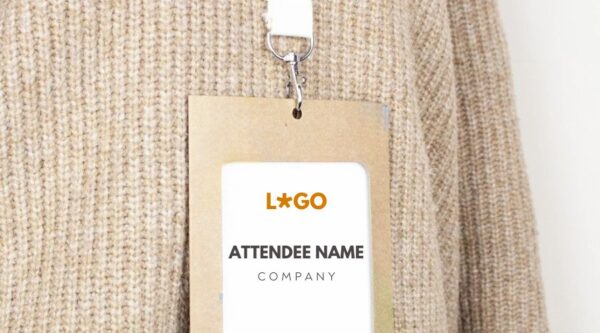 Eco-friendly, paper conference and event lanyard and name badge sleeve