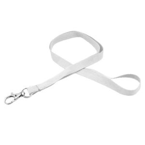 Eco-friendly organic cotton white lanyard for sustainable conferences and events