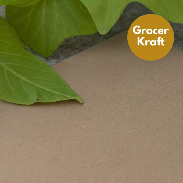 Eco-friendly recycled kraft grocer paper for curbside recyclable event and conference name tags and badges