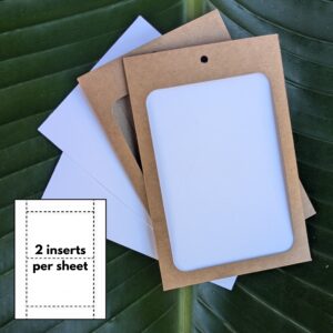 4.25" x 6" paper name badge inserts for sustainable events